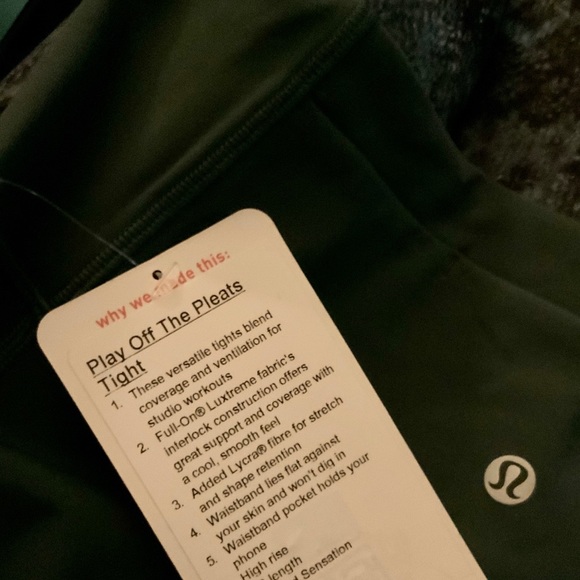 NWT Lululemon Play Off The Pleats TLSH Teal Sz 8 - Picture 7 of 7